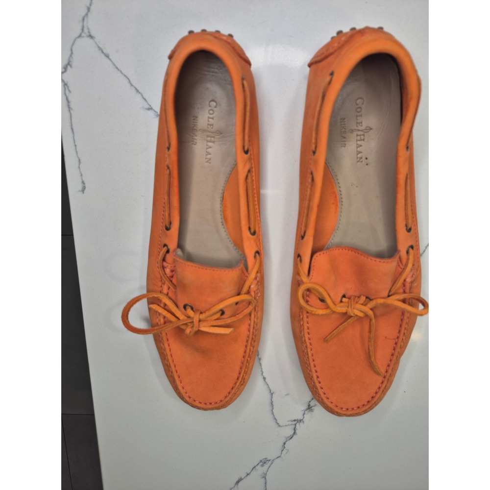 Cole Haan Orange Suede Leather‎ Driver Loafers Women's Size 11B Comfort Shoes - Picture 8 of 8